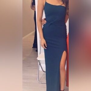 Nookie Strapless Teal Dress